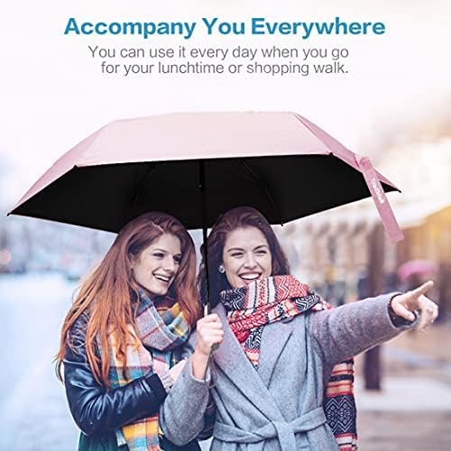 TradMall 2 Pack Mini Small Travel Umbrella, Lightweight Compact Parasol with UV Protection for Sun & Rain - Image 6