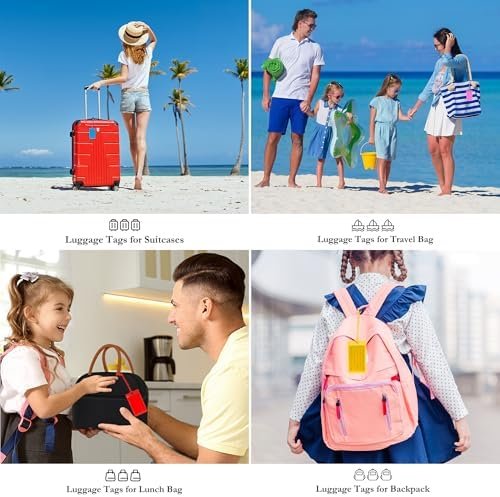 10 Pack Luggage Tags Suitcases PVC Travel Bag & Baggage ID Label Tags Travel Essentials by Sodsay - Image 3