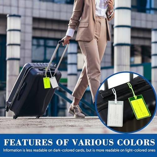10 Pack Luggage Tags Suitcases PVC Travel Bag & Baggage ID Label Tags Travel Essentials by Sodsay - Image 9