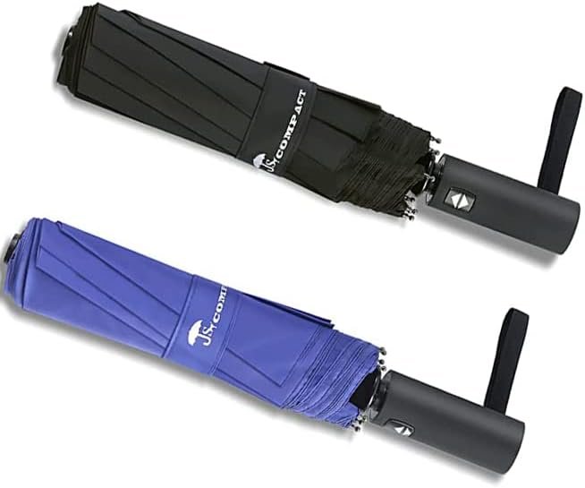 SY COMPACT 2 PACKS Travel Umbrella Automatic Windproof Folding Compact Umbrellas