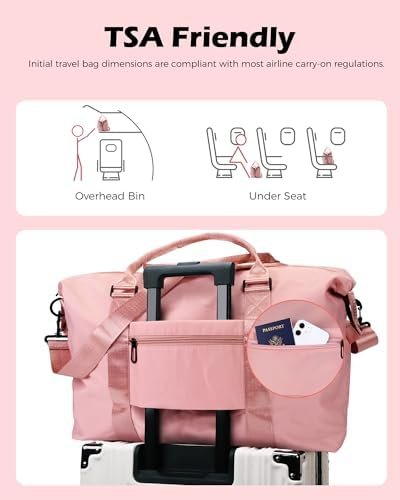 Birthday Gifts for Girl,Initial Travel Duffel Bag, Sports Gym Bag, Personalized Weekender Bag,Overnight Bag for Women, Gifts for Women Mom Gifts Teacher Gifts (Letter C) - Image 2