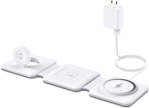 Charging Station for Apple Multiple Devices - 3 in 1 Foldable Magnetic Wireless Charger Dock - Travel Charging Pad for iPhone 16 15 14 13 12 Pro Max Plus Watch & Airpods - Image 7