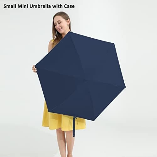 BAODINI Travel Mini Umbrella for Purse With Case-Small Compact UV Umbrella Protection Sun-Lightweight Tiny Pocket Umbrella UPF 50+ for Women, Girls - Image 4