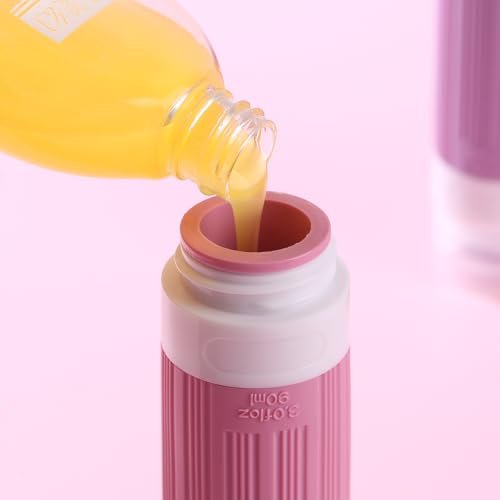 Travel Bottles for Toiletries, TSA Approved 3oz Leak Proof Travel size Bottles, BPA Free Silicone Refillable Liquid Squeezable Containers with Toiletry Bag(4 Pack)-Purple - Image 5