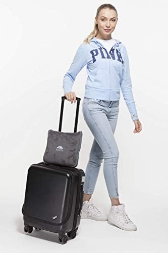 BlueHills Premium Soft Travel Blanket Pillow Airplane Flight Blanket Throw Bag Pillowcase Compact Large Blanket 2 in 1 Combo Warm Traveling Plane Essentials Portable Gifts Lightweight Grey Gray T007 - Image 7
