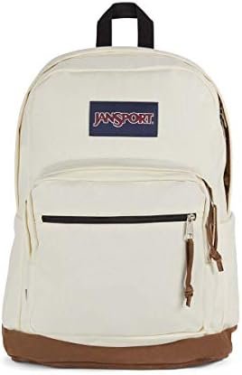 JanSport Right Pack Backpack - Durable Daypack with Padded 15" Laptop Sleeve, Spacious Main Compartment & Integrated Water Bottle Pocket - Coconut