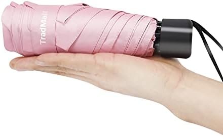 TradMall Mini Travel Umbrella, Portable Lightweight Compact Parasol with 95% UV Protection for Sun & Rain - Image 4