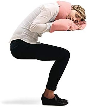 Huzi Infinity Pillow - Home Travel Soft Neck Scarf Support Sleep (Pink) - Image 6