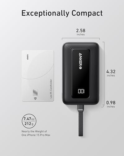 Anker Zolo Power Bank, 10,000mAh 30W Portable Charger with Built-in USB-C Cable for Travel, Fast Charging Battery Pack for iPhone 16/15 Series, MacBook, Galaxy, iPad, and More - Image 6