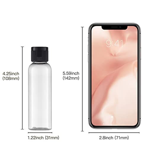 Tekson Travel Bottles Empty 2oz (10 PCS), Plastic Travel Size Cosmetic Container, TSA Amber Squeeze Bottle for Shampoo, Conditioner (Flip Cap) - Image 5