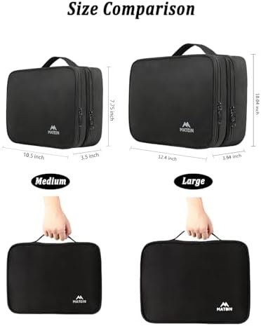 MATEIN Electronics Organizer Travel Case, Water Resistant Cable Organizer Bag for Travel Essentials, Tech Gifts for Men, Storage Bag as Accessories for Phone, Cord, iPad, Black - Image 2