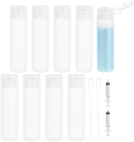 BENECREAT 10 Pack 18ml 0.6oz Small Travel Squeeze Bottles Refillable Makeup Foundation Container Travel Essentials Sample Bottles Travel Tubes for Toiletries, Shampoo Toner Cosmetic