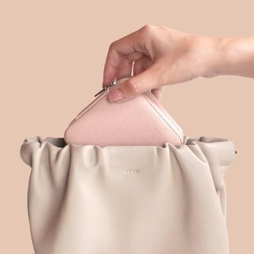 Travel Jewelry Case Small Jewelry Box Mini Travel Essentials for Women, Travel Jewelry Organizer, Bridesmaid Gifts Bridesmaid Proposal Gifts for Women Her, Travel Accessories to Store(1pc pink peach) - Image 4