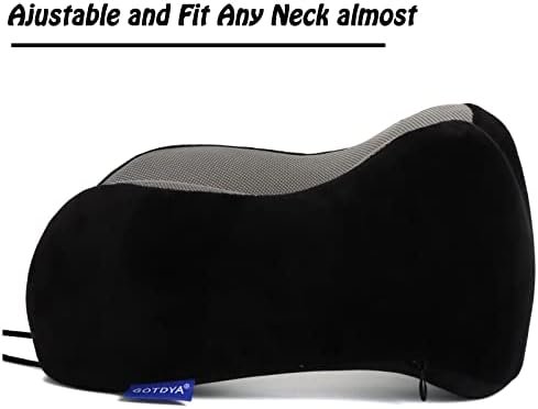 GOTDYA Travel Pillow,Travel Neck Pillows for Sleeping,100% Pure Memory Foam Soft Comfort & Support Pillow for Airplane/Car/Office&Home Rest Use-Black - Image 6