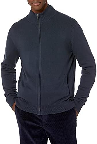 Amazon Essentials Men's Full-Zip Cotton Sweater