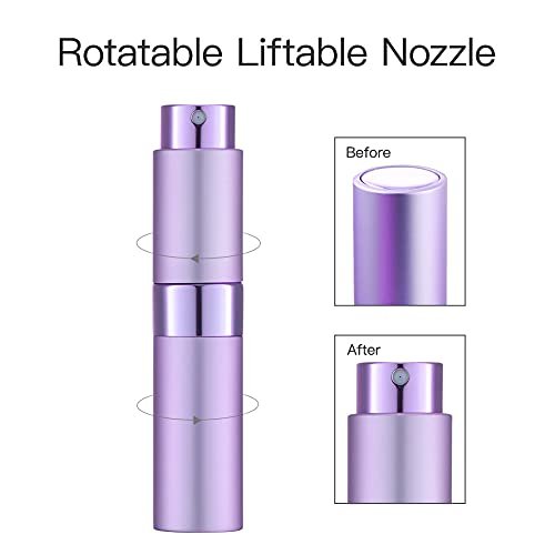 LISAPACK 8ML Atomizer Perfume Spray Bottle for Travel, Empty Refillable Cologne Dispenser, Portable Sprayer (Purple) - Image 4