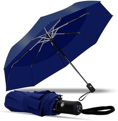 Compact Travel Umbrella, Folding Small Mini Windproof Umbrella, Lightweight Portable Parasol for Backpack Purse, Car Backpack Purse Automatic Umbrellas for Rain