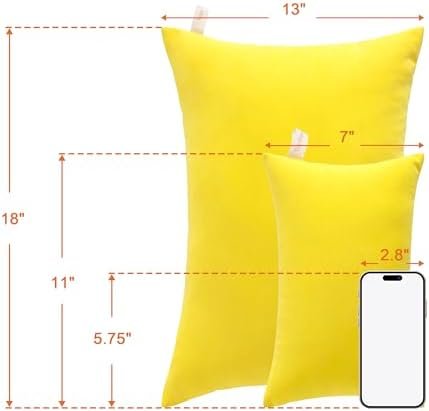 NTBAY Tiny Pillows, Down Alternative 7"x11" Microfiber Mini Pillows for Travel, Pets, Soft Machine Washable Small Pillows for Neck, Wrist, Lumbar and Knee, Yellow - Image 5