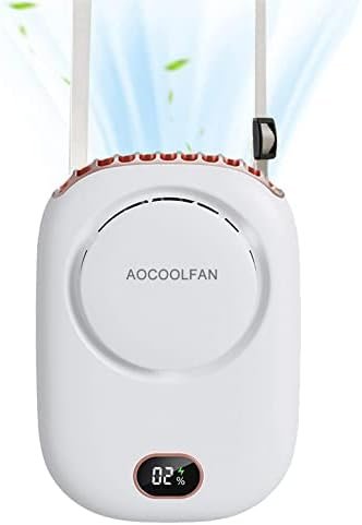 Portable Neck Fan, Handheld Mini Fan Small Personal Fan, Hand Held Fan USB Rechargeable Eyelash Fan for Kids Girls Boys Woman Man Home Outdoor Travel (White)