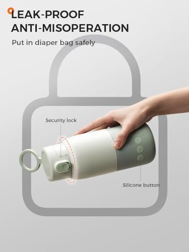 Portable Milk Warmer with Super Fast Charging and Cordless, Instant breastmilk, Formula or Water Warmer with 10 Ounces Big Capacity, Baby Flask for Vehicle,car,Airplane Journey - Image 5