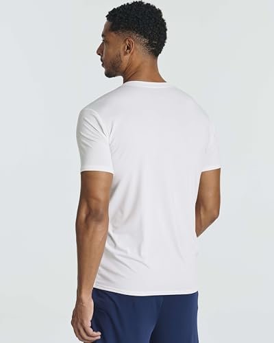 Real Essentials 5 Pack: Men’s Short Sleeve Dry Fit Active Crew Neck T Shirt - Athletic Running Gym Workout Tee Tops - Image 3