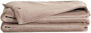 UnHide Lil Marsh Traveler - Travel Blanket - Faux Fur Blanket - Durable, Lightweight, Extra Soft Blanket - Mocha Shar Pei (50” x 60”)