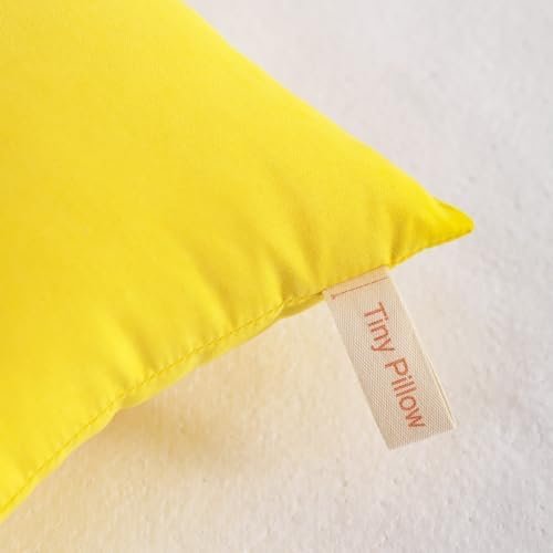 NTBAY Tiny Pillows, Down Alternative 7"x11" Microfiber Mini Pillows for Travel, Pets, Soft Machine Washable Small Pillows for Neck, Wrist, Lumbar and Knee, Yellow - Image 4