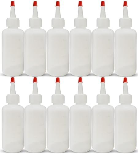 Plastic Squeeze Bottles with Red Tip Cap, 4 Oz Squirt Bottle For Ketchup, BBQ, Sauces, Syrup, Condiments, Oil, Pancake, Cookie Decorating, Dressings, Travel, Camping, Lab, Arts and Crafts (2)
