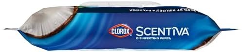 Clorox Scentiva Wipes, Bleach Free Cleaning Wipes, Household Essentials, Pacific Breeze & Coconut, 75 Count (Pack of 3) - Image 16