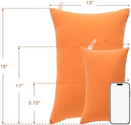 NTBAY Tiny Pillows, Down Alternative 7"x11" Microfiber Mini Pillows for Travel, Pets, Soft Machine Washable Small Pillows for Neck, Wrist, Lumbar and Knee, Orange - Image 5