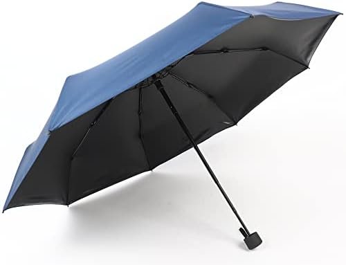 GAOYAING Small Mini Umbrella For Travel With Case, Compact UV Umbrella Protection Sun, Lightweight Portable Parasol Sun&Rain Umbrellas Navy Blue - Image 5