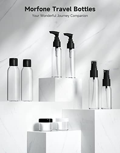 Morfone Travel Bottles kit, TSA Approved Travel Size Containers for Toiletries Leak Proof Refillable Liquid Travel Accessories with Toiletry Bag for Cosmetic Shampoo Conditioner Lotion - Image 3