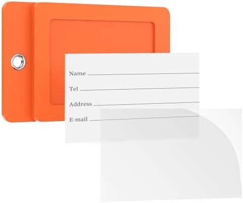 Gostwo 2 Pack Luggage Tags for Suitcases, 26 Initial Letter Travel Luggage Baggage Identification Labels ID Tag Fully Bendable Tags with Stainless Steel Loop (Orange) (Letter F) - Image 4