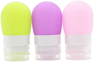 Mziart Portable Soft Silicone Travel Bottles Travel Containers(1.3OZ, Pack of 3)