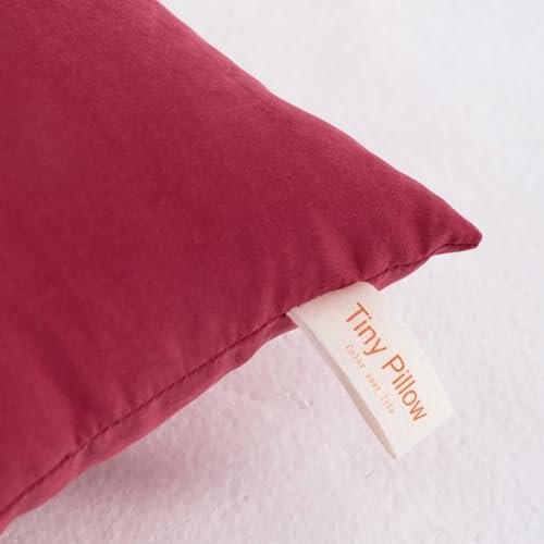 NTBAY Tiny Pillows, Down Alternative 7"x11" Microfiber Mini Pillows for Travel, Pets, Soft Machine Washable Small Pillows for Neck, Wrist, Lumbar and Knee, Red - Image 4