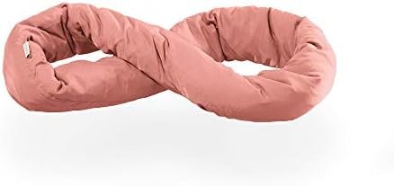 Huzi Infinity Pillow - Home Travel Soft Neck Scarf Support Sleep (Pink) - Image 4