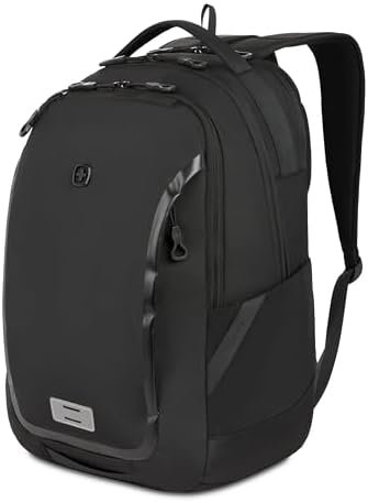 SwissGear Shield Laptop Backpack, Black, 18.5”x12”x6”