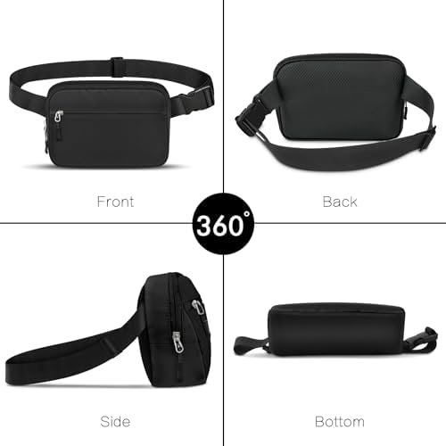 TORRYZA 2L Capacity Cross Body Fanny Packs for Women Men with Adjustable Strap, Lightweight Everywhere Belt Bag Crossbody Bags for Travel Sports Running Workout (Black) - Image 8
