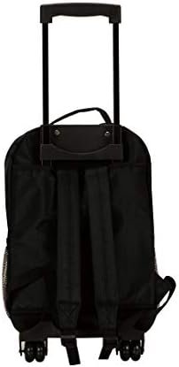 Rockland Double Handle Rolling Backpack, Black, 17-Inch - Image 4