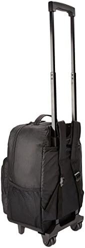 Rockland Double Handle Rolling Backpack, Black, 17-Inch - Image 5