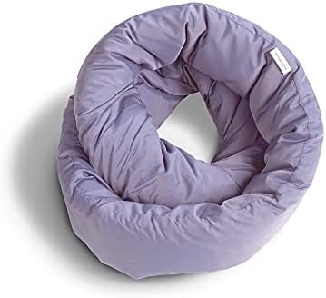 Huzi Infinity Pillow - Travel Neck Pillow - Versatile Soft 360 Support Scarf - Machine Washable - Home Travel Flight Road Trips (Purple)