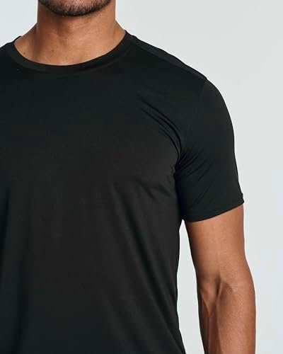 Real Essentials 5 Pack: Men’s Short Sleeve Dry Fit Active Crew Neck T Shirt - Athletic Running Gym Workout Tee Tops - Image 4