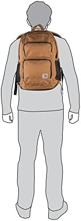 Carhartt 28L Dual-Compartment Backpack, Durable Pack with Laptop Sleeve and Duravax Abrasion Resistant Base, Black, One Size - Image 5