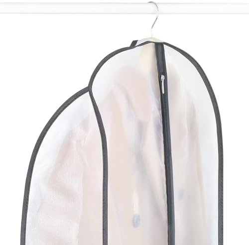 Zilink Breathable Fur Coat Storage Bags 60" Dress Bags for Gowns Long Dust Covers for Hanging Clothes with 7" Gussted Wrinkle Free for Leather Jacket Fur Coat Puffy Dress Storage, Set of 2 - Image 3