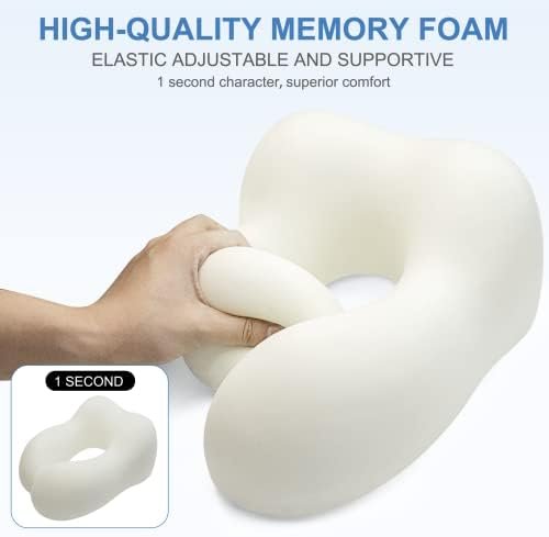Travel Pillow - Memory Foam Cervical Neck Pillow for Adults, Kids, Children, Convenient & Portable U Shaped Pillows, Airplane Pillow for Home, Office, Camping, Travelling, Sleeping (Gray) - Image 5