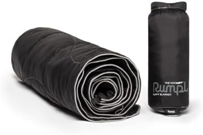 Rumpl The NanoLoft Puffy Blanket | Indoor Outdoor Camping Blanket for Traveling, Picnics, Beach Trips, Concerts | 32" x 52" | Black, Travel - Image 2
