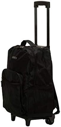 Rockland Double Handle Rolling Backpack, Black, 17-Inch - Image 3