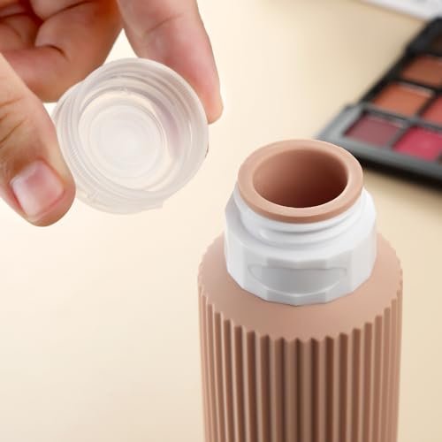 Travel Bottles for Toiletries, Large 6oz Travel Size Containers, BPA Free Leak Proof Tubs Refillable Liquid Accessories with Toiletry Bag for Cometic Shampoo and Lotion Soap (4 Pack) - Image 3