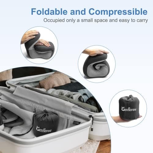 Travel Pillow - Memory Foam Cervical Neck Pillow for Adults, Kids, Children, Convenient & Portable U Shaped Pillows, Airplane Pillow for Home, Office, Camping, Travelling, Sleeping (Black) - Image 6