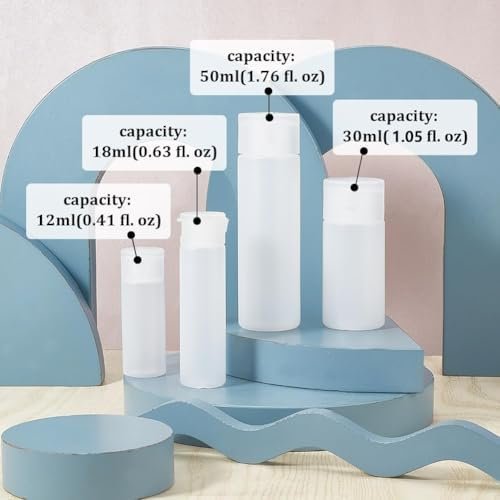 BENECREAT 10 Pack 18ml 0.6oz Small Travel Squeeze Bottles Refillable Makeup Foundation Container Travel Essentials Sample Bottles Travel Tubes for Toiletries, Shampoo Toner Cosmetic - Image 5